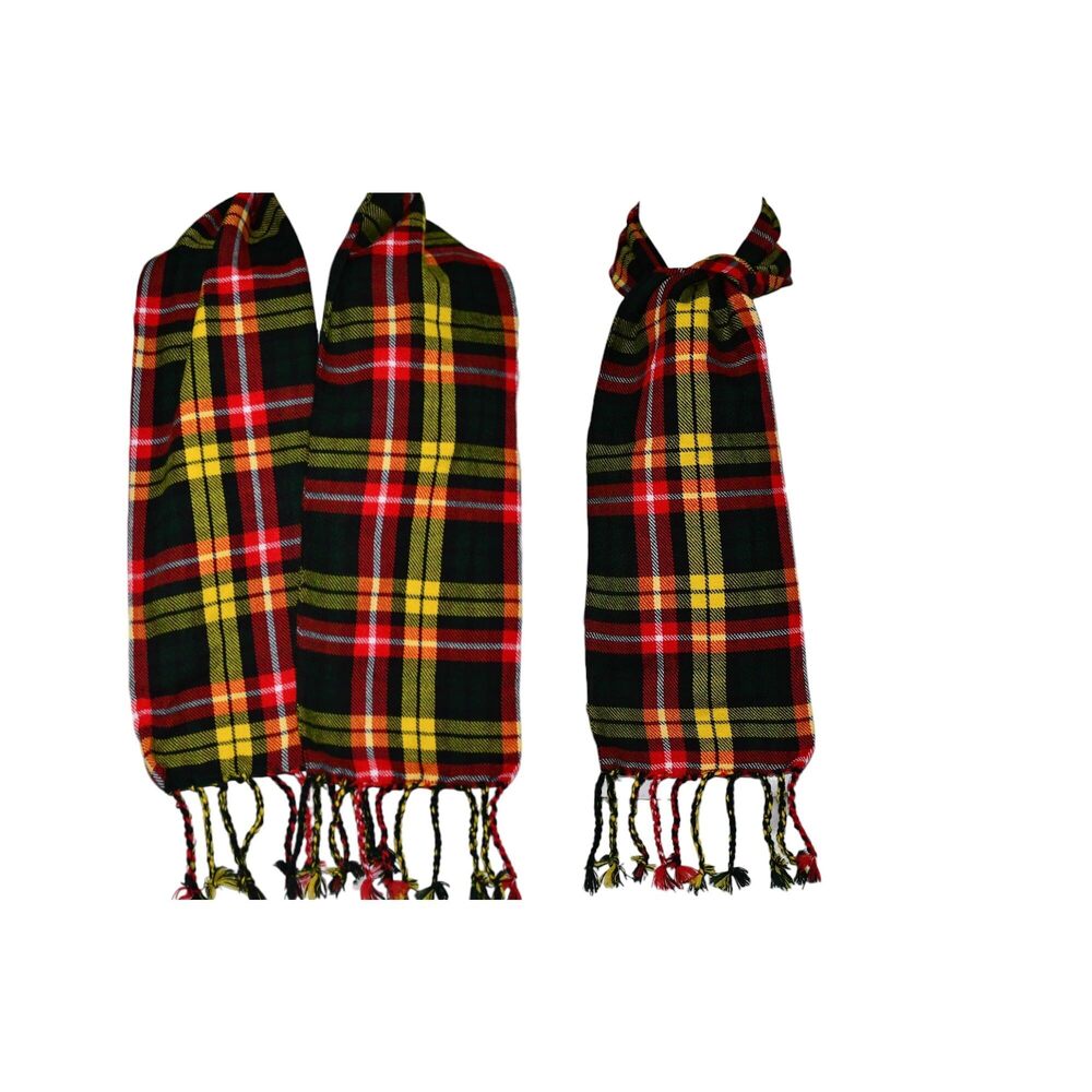 6543 Scottish Tartan Acrylic Wool Muffler/scarf | Soft & Warm Winter